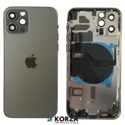Carcasa iPhone 12 PRO NEGRA con flex de vol y carga inalambrica