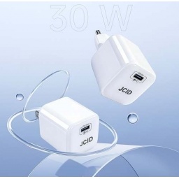 Cargador JCID 30W GaN, JCID-30, blanco, est�ndar europeo