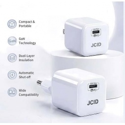 Mini cargador JCID 30W GaN, JCID-30, blanco, est�ndar americano