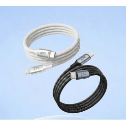 Cable de datos trenzado JCID de carga r�pida, Type-C a Type-C, 100W, 1m, negro/blanco, JCID-02