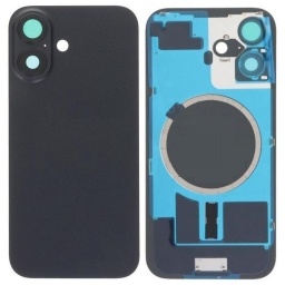 Tapa trasera iPhone 16 Negra con marco y lens
