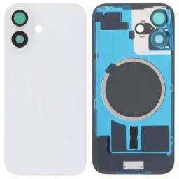 Tapa trasera iPhone 16 Blanca con marco y lens
