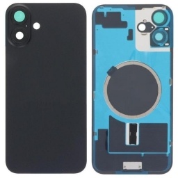 Tapa trasera iPhone 16 Plus Negra con marco y lens