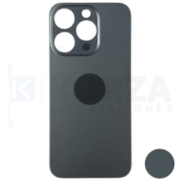 Tapa Trasera Iphone 15 PRO MAX NEGRO Sin Lens con Sticker