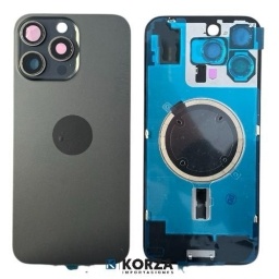 Tapa Trasera Iphone 16 PRO MAX NEGRA Con Marco Y Lens